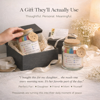 Handmade 90-Day Bible Verses Jar