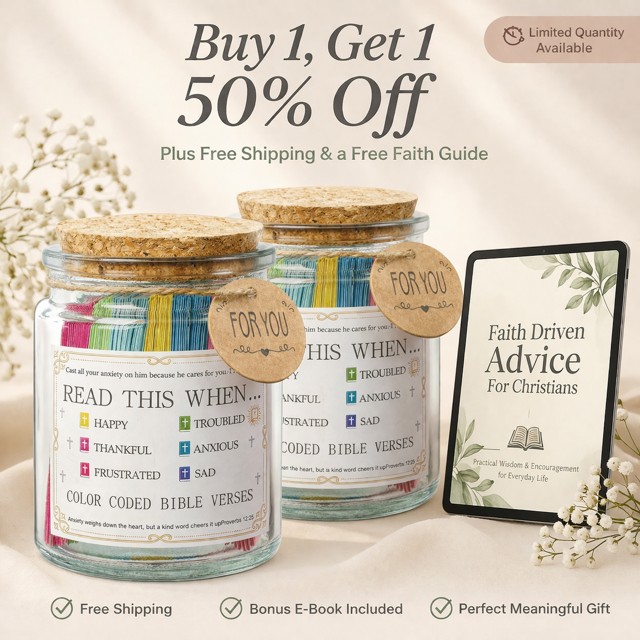 Handmade 90-Day Bible Verses Jar