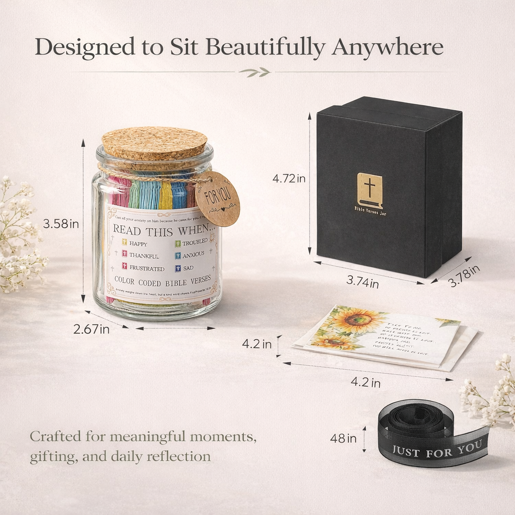 Handmade 90-Day Bible Verses Jar