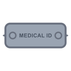 Generic medical ID plate icon